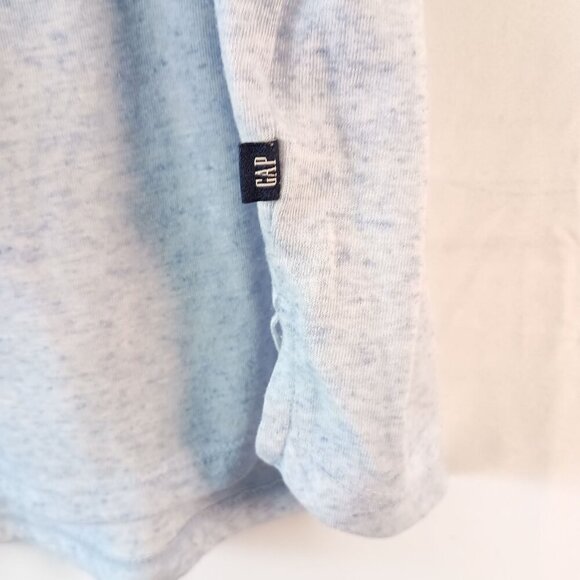 Gap Women’s Light Blue Linen Blend V-Neck Casual Top XL Great Condition - Picture 3 of 5